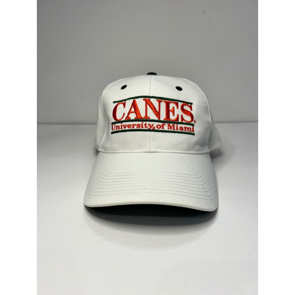 Vintage 1995 The Game University of Miami Hurricanes Canes Snapback Hat White